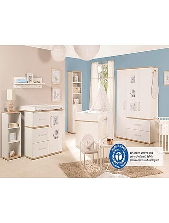 Bibliothèque colonne pour chambre d'enfant - Meuble de rangement porte 3 niches 'Roba pia'