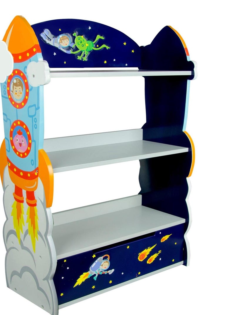 Bibliothèque en bois pour enfant Outer Space Fantasy Fields TD-12220A Bleu - Kiabi