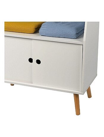 Bibliothèque enfant 3 étagères 2 portes Sweet