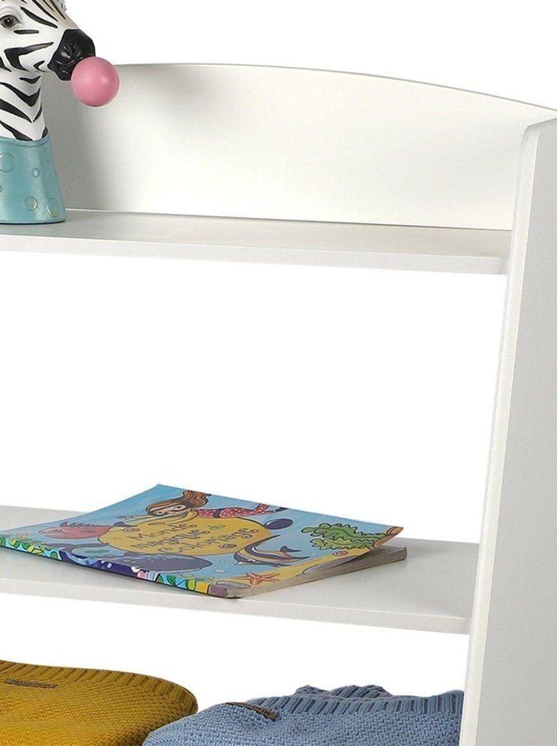 Bibliothèque enfant 3 étagères 2 portes Sweet Blanc - Kiabi
