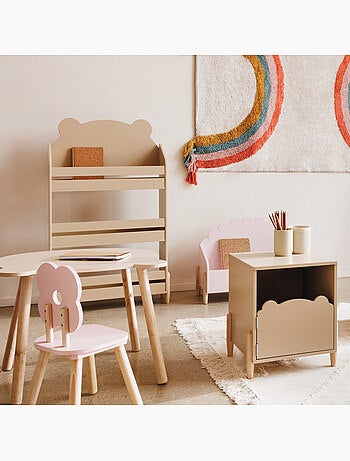 Bibliothèque enfant 3 niveaux en bois DOUCEUR