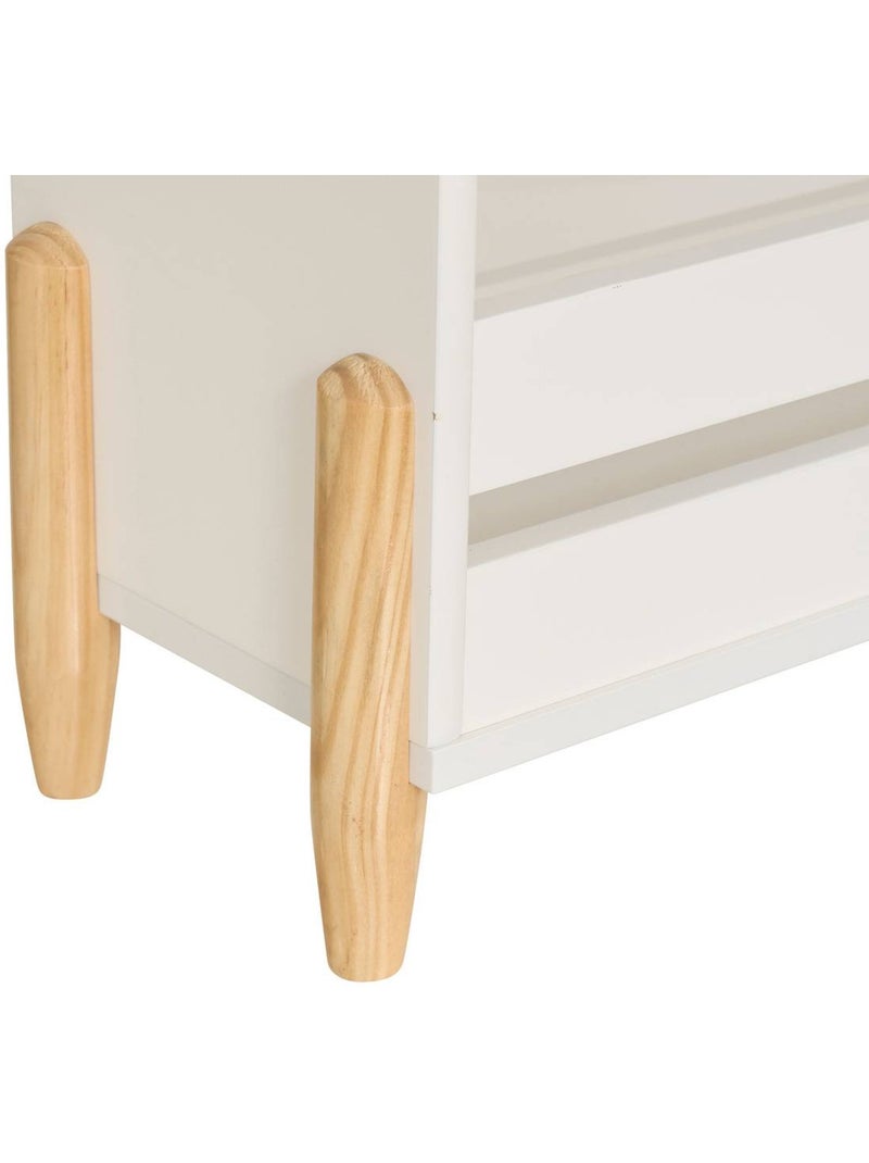Bibliothèque enfant 3 niveaux en bois DOUCEUR Blanc - Kiabi