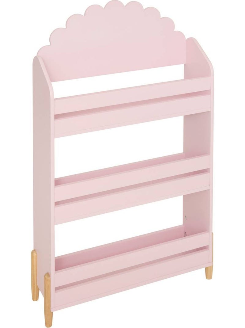Bibliothèque enfant 3 niveaux en bois DOUCEUR Rose - Kiabi