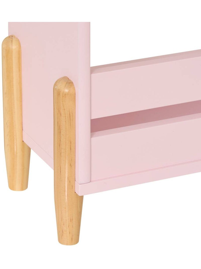 Bibliothèque enfant 3 niveaux en bois DOUCEUR Rose - Kiabi