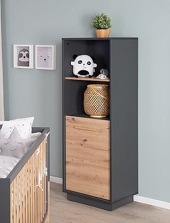 Bibliothèque enfant colonne 1 porte 2 niches 'Roba lenn'