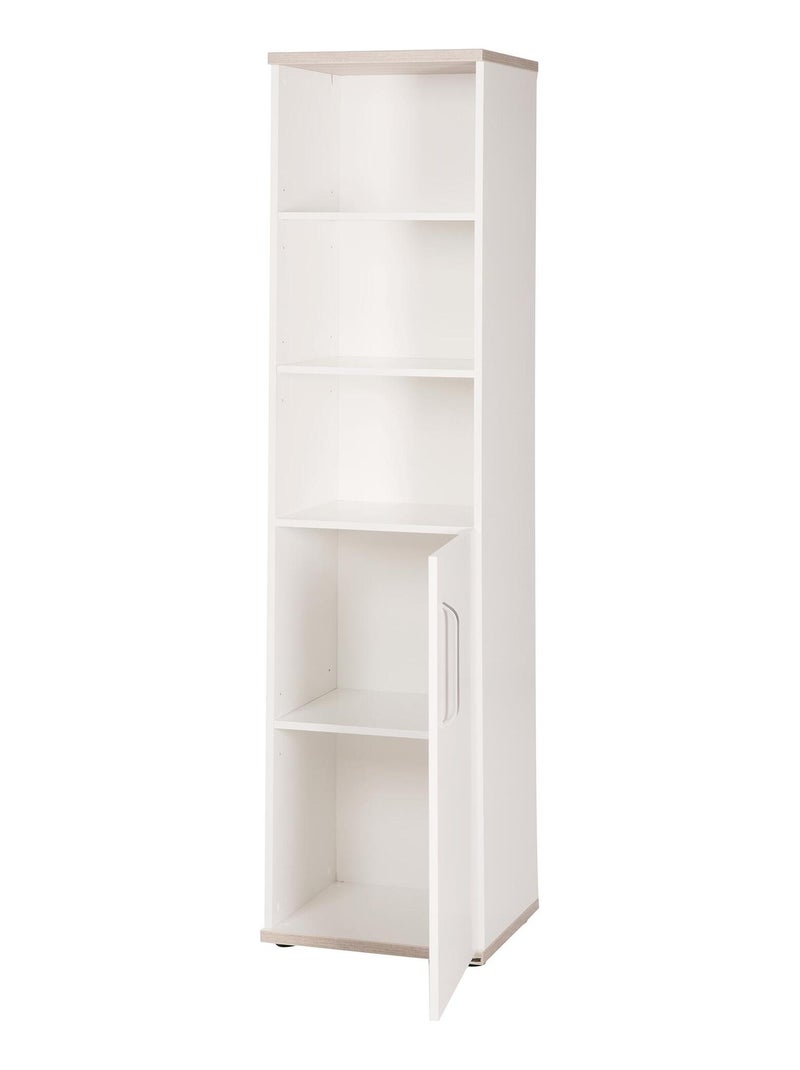 Bibliothèque enfant colonne 1 porte 3 niches 'Roba moritz' Blanc - Kiabi