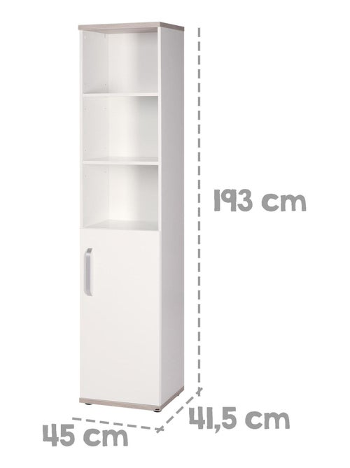 Bibliothèque enfant colonne 1 porte 3 niches 'Roba moritz' - Kiabi