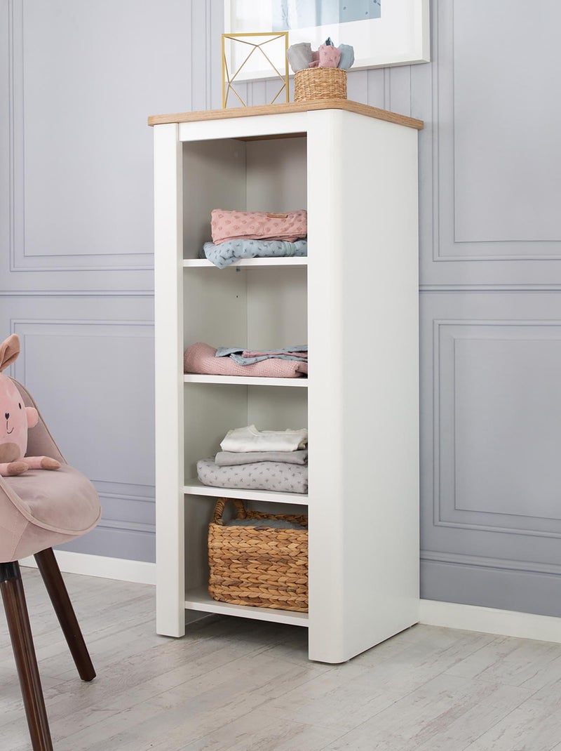 Bibliothèque enfant colonne 4 niches 'Roba ava' Blanc - Kiabi