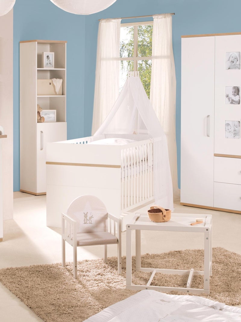 Bibliothèque enfant colonne porte et 3 niches 'Roba pia' Blanc - Kiabi