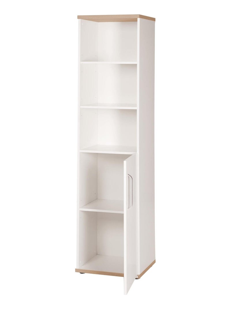 Bibliothèque enfant colonne porte et 3 niches 'Roba pia' Blanc - Kiabi
