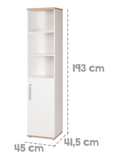 Bibliothèque enfant colonne porte et 3 niches 'Roba pia' - Kiabi