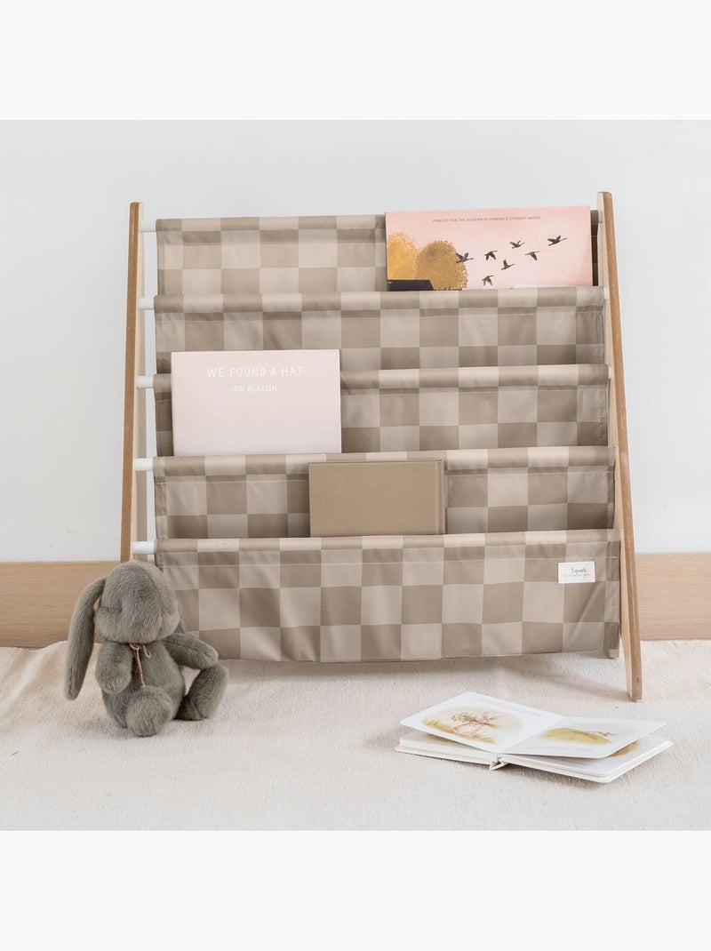 Bibliothèque enfant damier Beige - Kiabi
