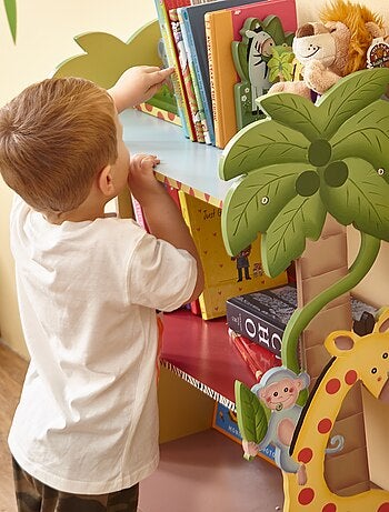 Bibliothèque enfant en bois pour rangement de livres jouets