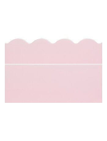 Bibliothèque enfant en bois rose avec étagères