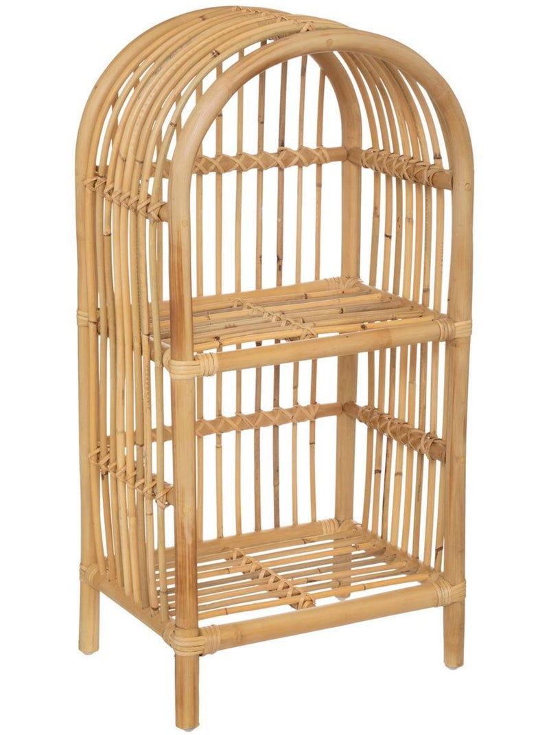Bibliothèque enfant en rotin COLETTE Beige - Kiabi