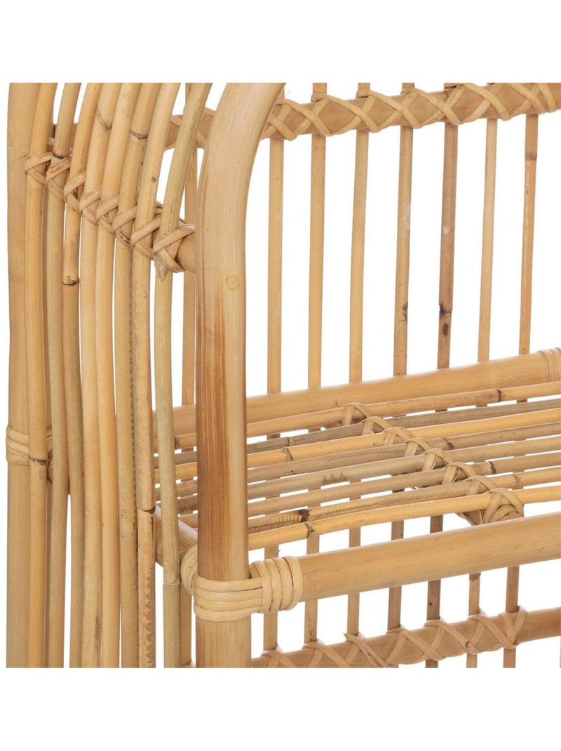 Bibliothèque enfant en rotin COLETTE Beige - Kiabi