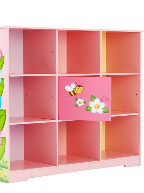 Bibliothèque enfant étagère de rangement petit placard central avec hauteur ajustable - Kiabi