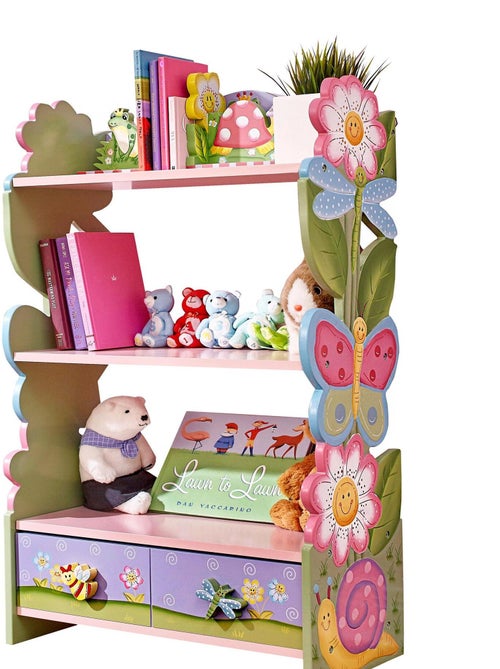 Bibliothèque enfant fille bois étagère de rangement livres jouets Fantasy Fields W-7500A - Kiabi