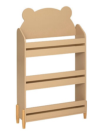 Bibliothèque enfant forme ourson à étagères ouvertes