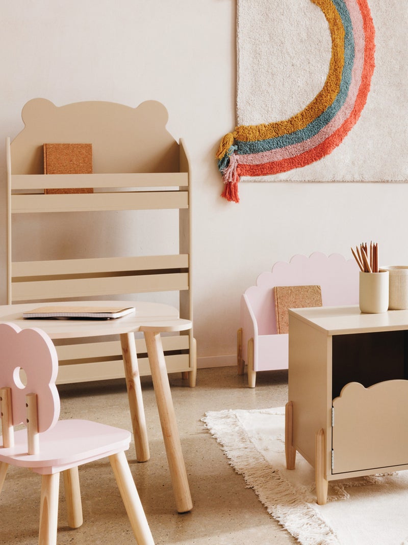 Bibliothèque enfant forme ourson à étagères ouvertes Marron clair - Kiabi