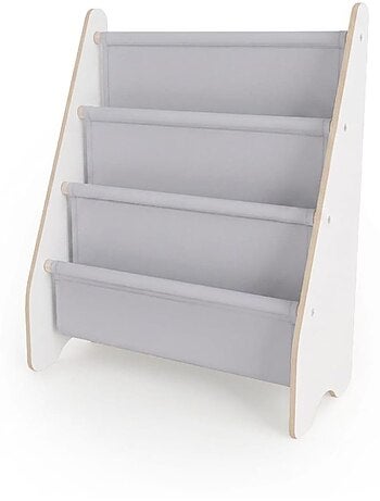 Bibliothèque enfant mamoi en bois blanc & tissu 52×25×63 cm
