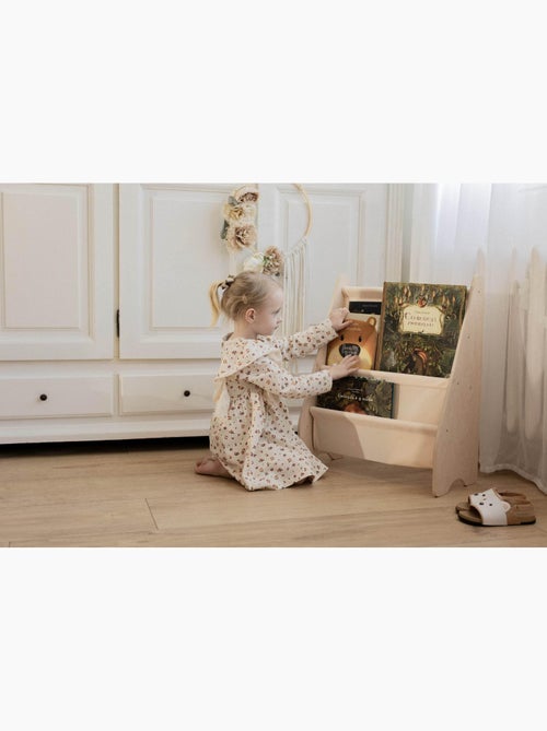 Bibliothèque enfant MAMOI en bois & tissu – 52×25×63 cm - Kiabi