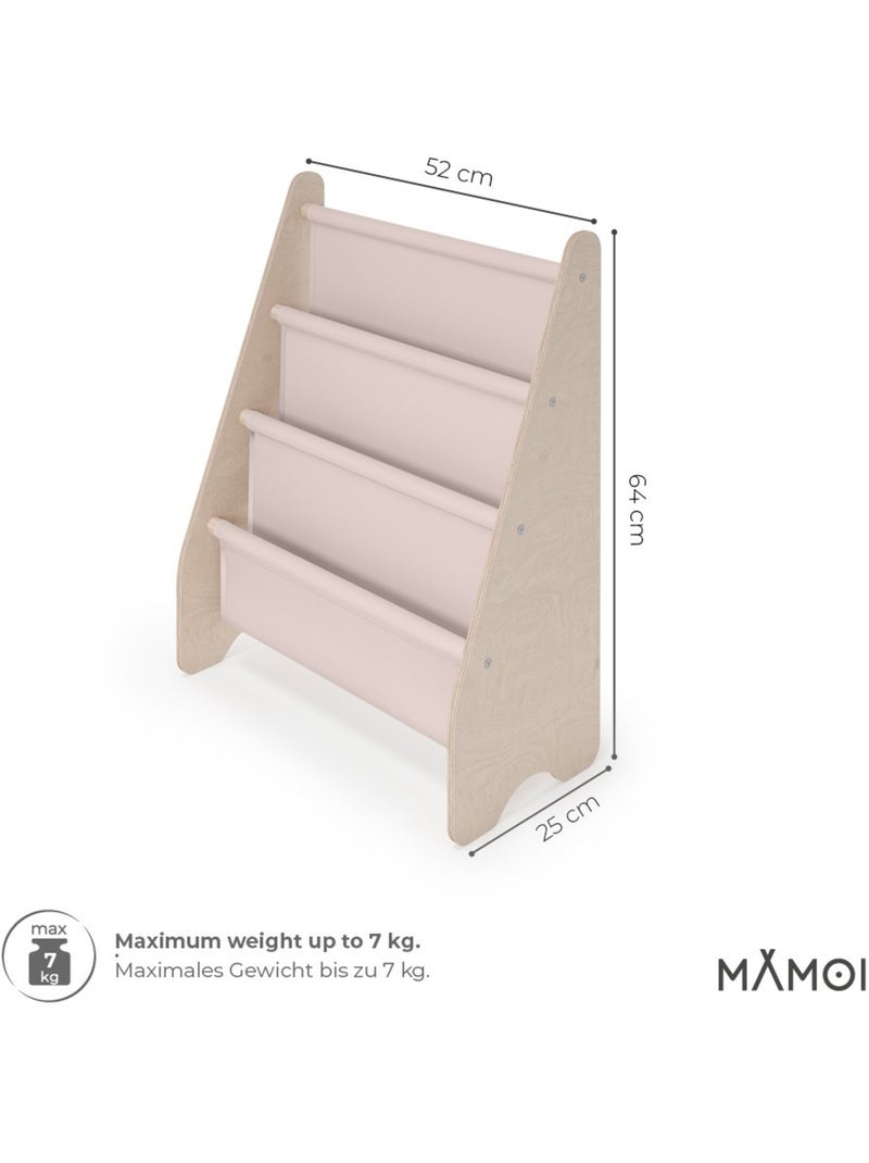 Bibliothèque enfant MAMOI en bois & tissu – 52×25×63 cm Beige - Kiabi