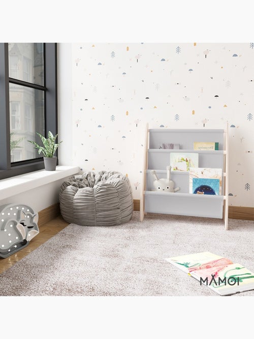 Bibliothèque enfant mamoi en bois & tissu 52×25×63 cm - Kiabi