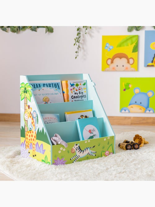Bibliothèque Enfant Meuble Rangement, 48cm, Bleu - Kiabi