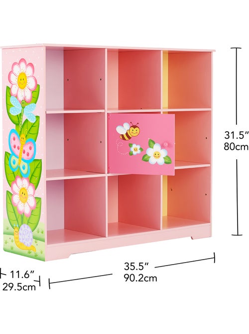 Bibliothèque Enfant Meuble Rangement, 80cm, Rose - Kiabi