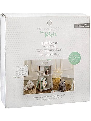 Bibliothèque enfant ronde 8 compartiments ALEX