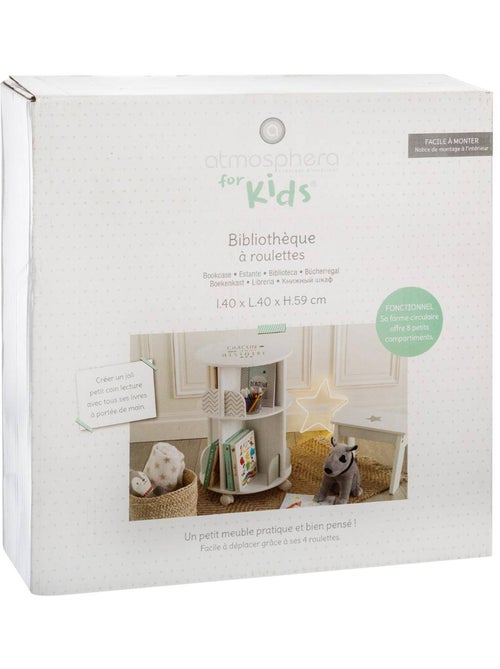 Bibliothèque enfant ronde 8 compartiments ALEX - Kiabi