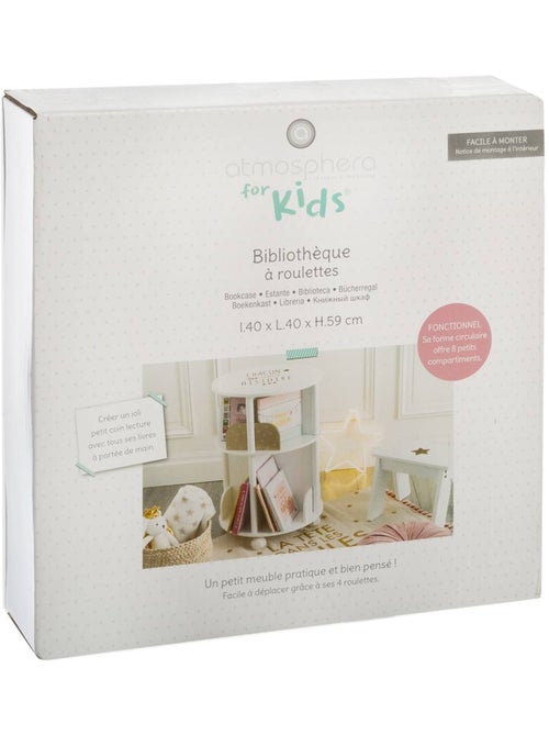 Bibliothèque enfant ronde 8 compartiments ALEX - Kiabi