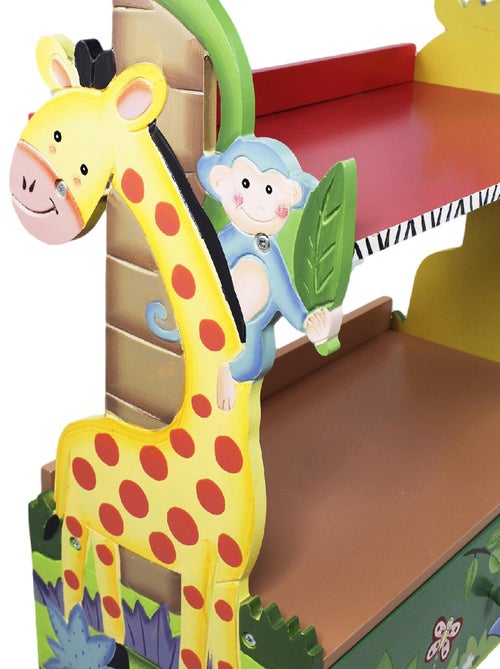 Bibliothèque enfant Sunny Safari en bois pour rangement de livres jouets W-8268A - Kiabi
