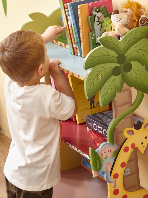 Bibliothèque enfant Sunny Safari en bois pour rangement de livres jouets W-8268A - Kiabi