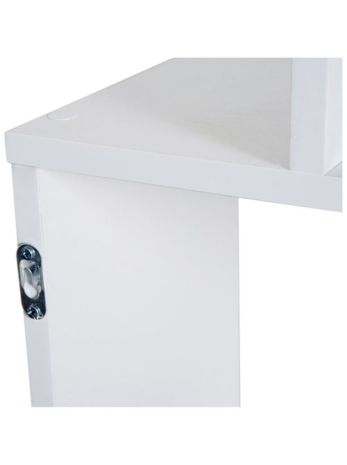 Bibliothèque étagère zig zag design contemporain 80L x 23l x 192H cm 6 niveaux blanc - Kiabi Bibliothèque étagère zig zag design contemporain 80L x 23l x 192H cm 6 niveaux blanc - Kiabi