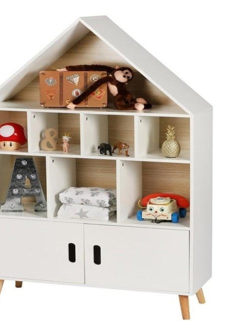 Bibliothèque maison 10 compartiments 2 portes Dream - Kiabi