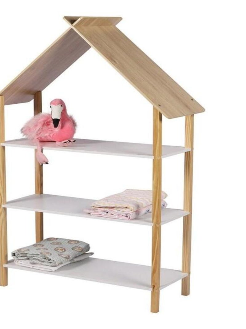 Bibliothèque maison 3 étagères Dream Blanc - Kiabi