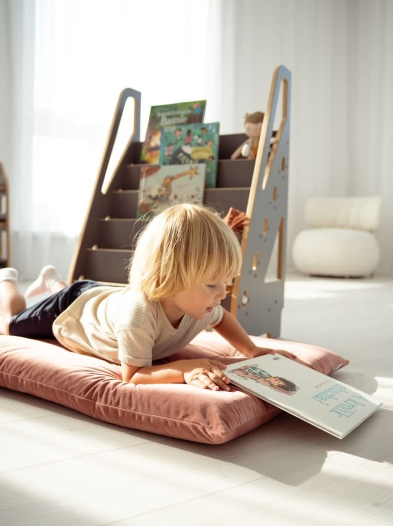 Bibliothèque Mini Montessori Gris - Kiabi