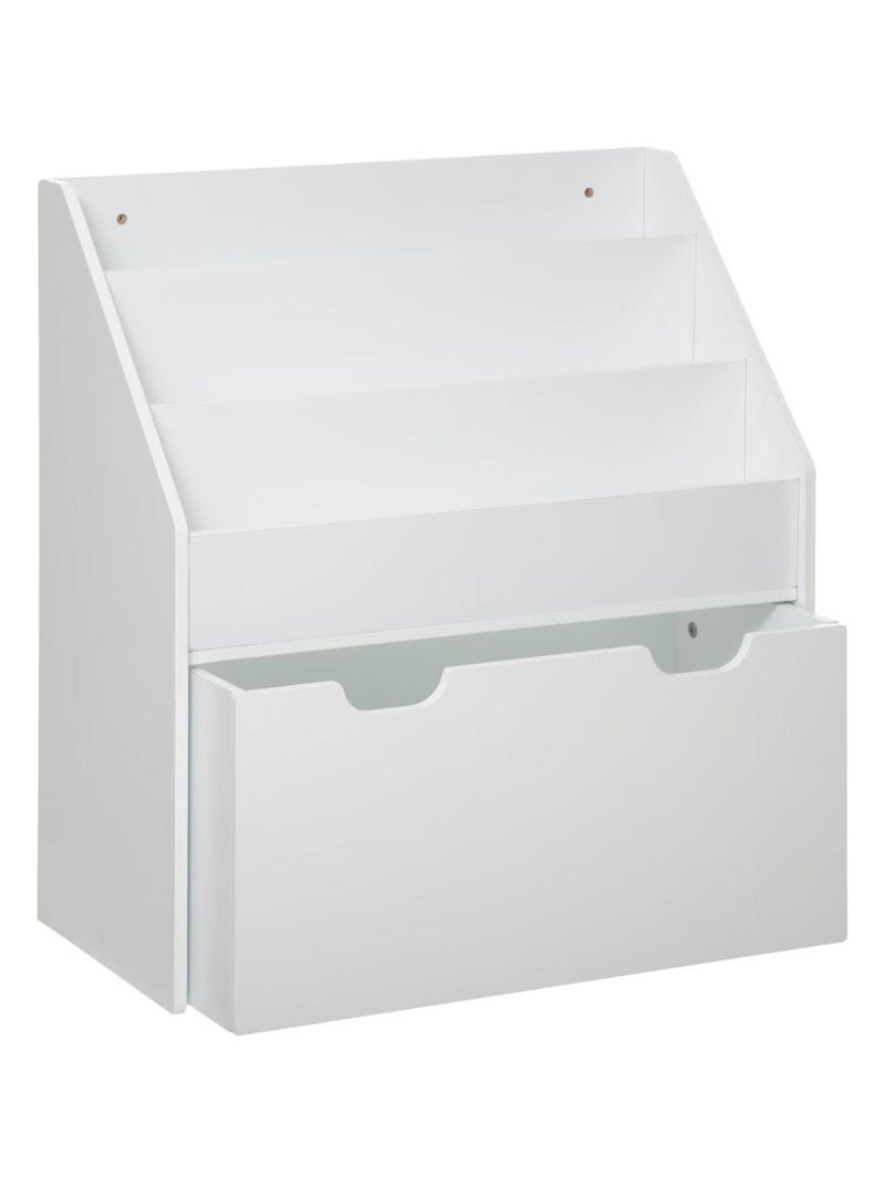 Bibliothèque Montessori enfant avec rangement Blanc - Kiabi