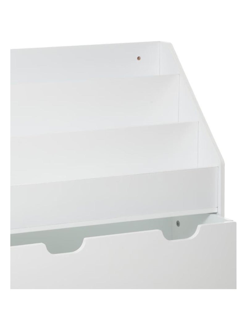Bibliothèque Montessori enfant avec rangement Blanc - Kiabi