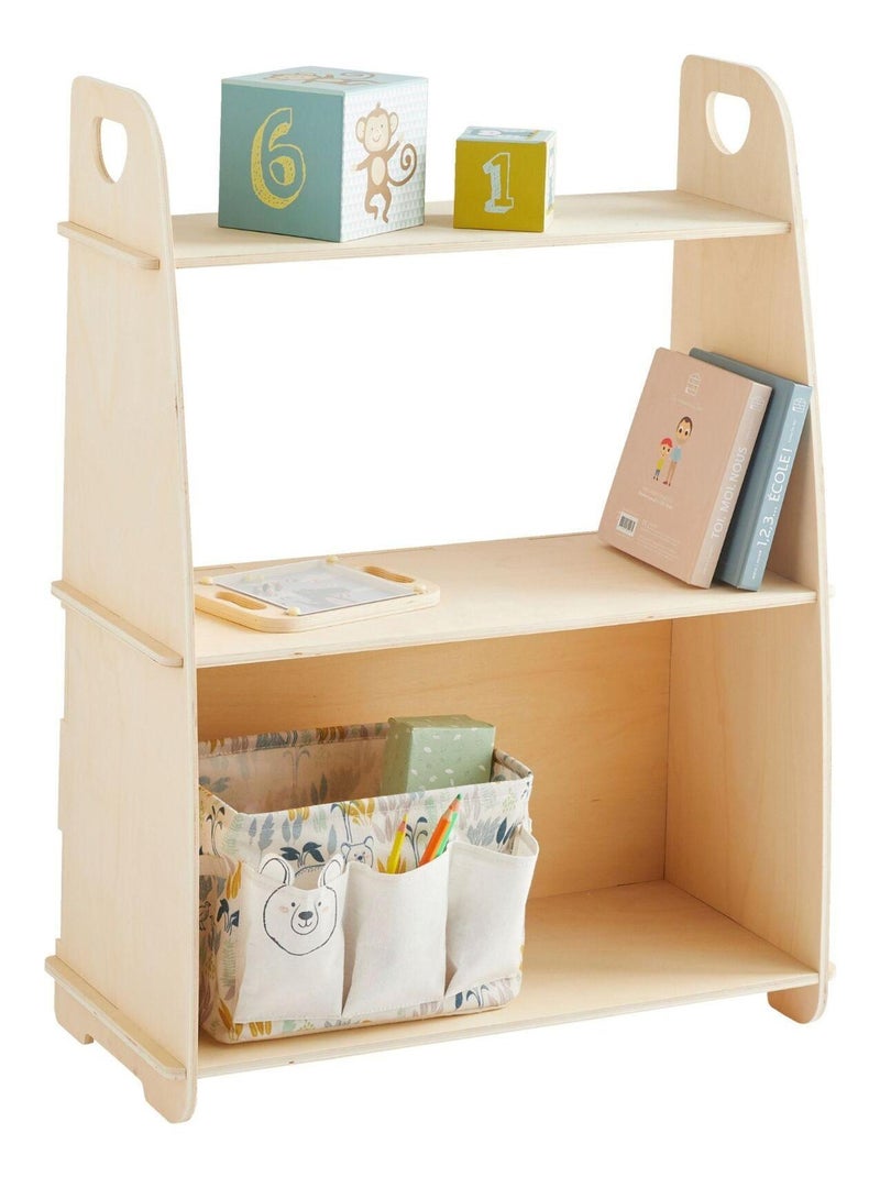 Bibliothèque pour enfant sans clou ni vis - Bois naturel contreplaqué - 3 étagères - 100% FSC Beige clair - Kiabi