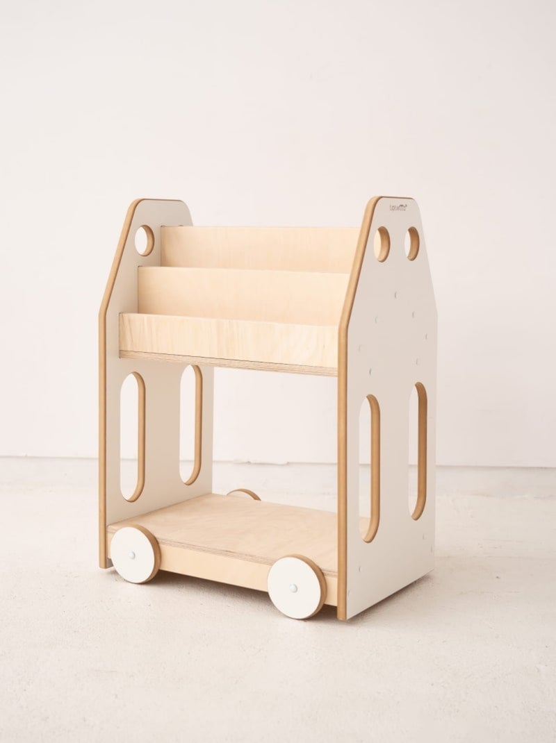 Bibliothèque voiture Montessori Blanc - Kiabi