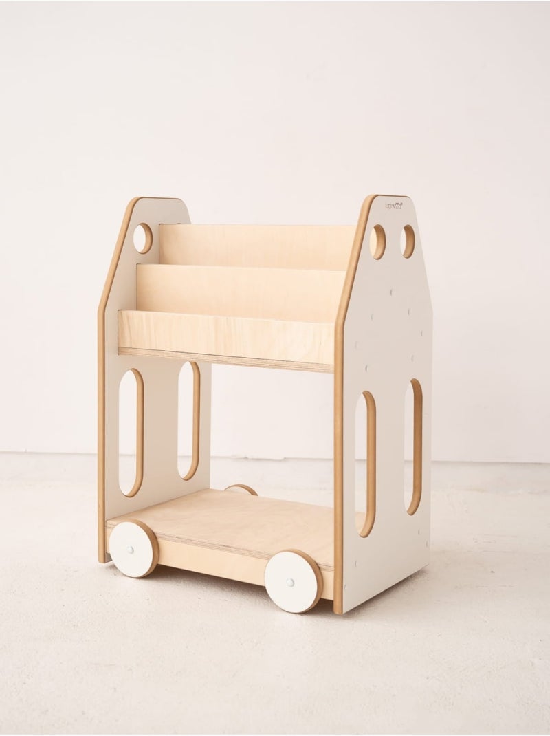 Bibliothèque voiture montessori Blanc - Kiabi