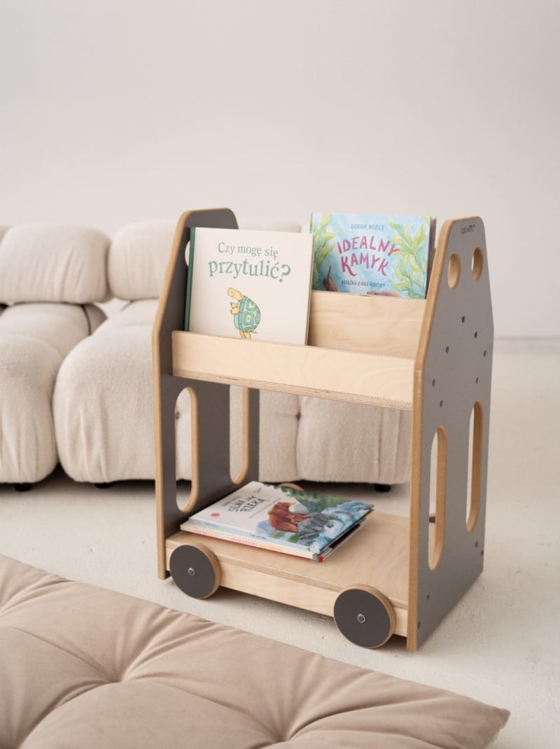 Bibliothèque voiture Montessori Gris - Kiabi