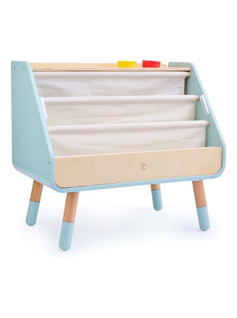 Bibliothèque/Tableau à dessin 2 en 1 en bois PLAY FURNITURE Bleu Beige - Kiabi