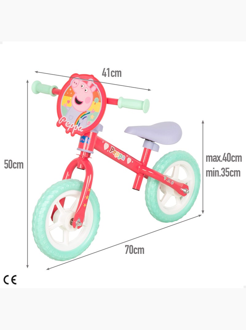 Bicyclette peppa pig sans pédales et réglable en hauteur max. 20 kg N/A - Kiabi