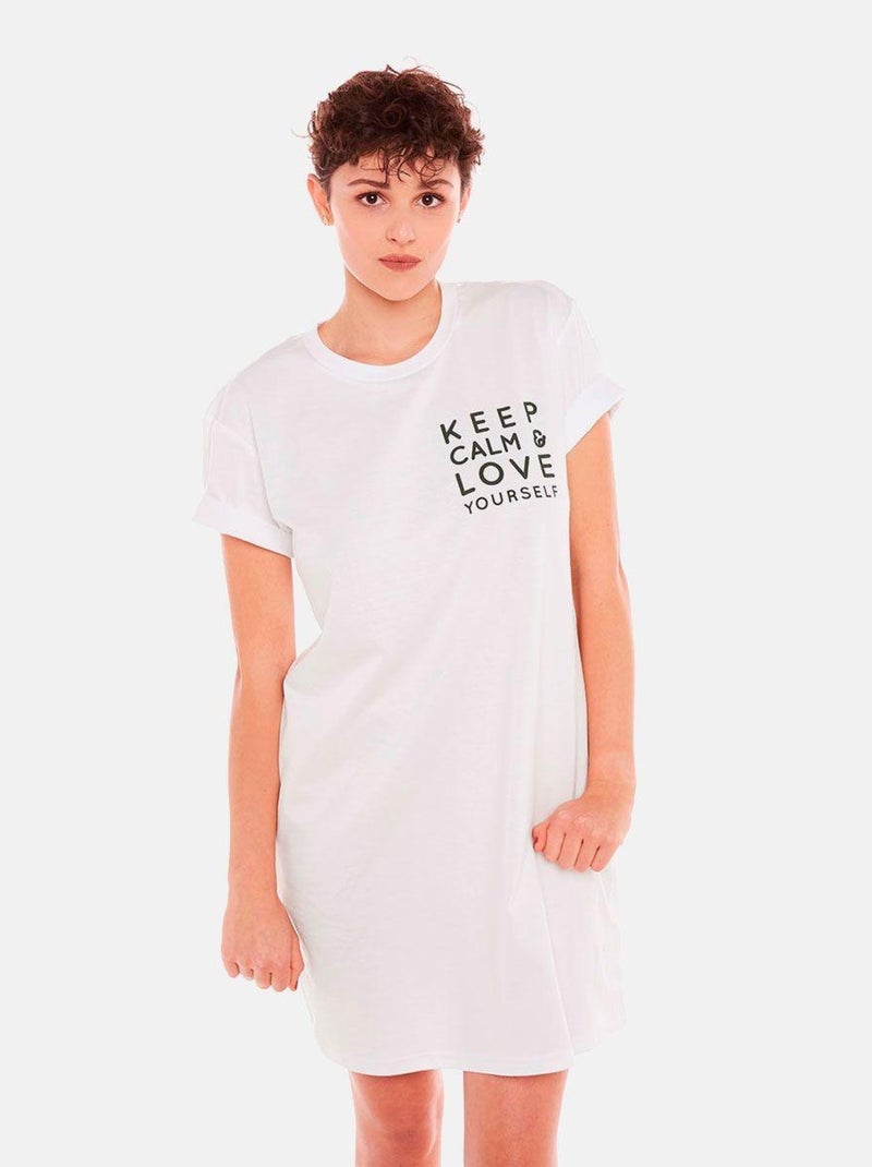 Big t-shirt KEEP CALM - Pomm'Poire Blanc - Kiabi
