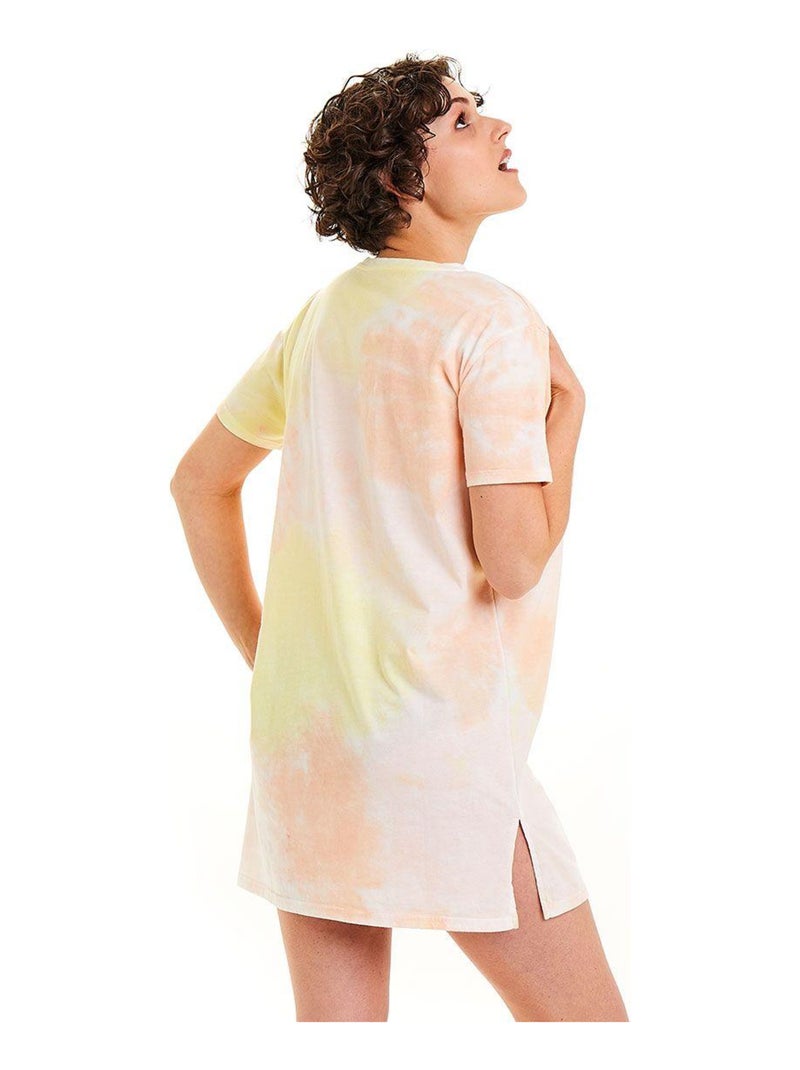 Big tee imprimé tie & dye WOODSTOCK - Camille Cerf & Pomm'Poire Rose - Kiabi