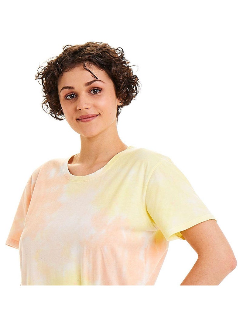 Big tee imprimé tie & dye WOODSTOCK - Camille Cerf & Pomm'Poire Rose - Kiabi